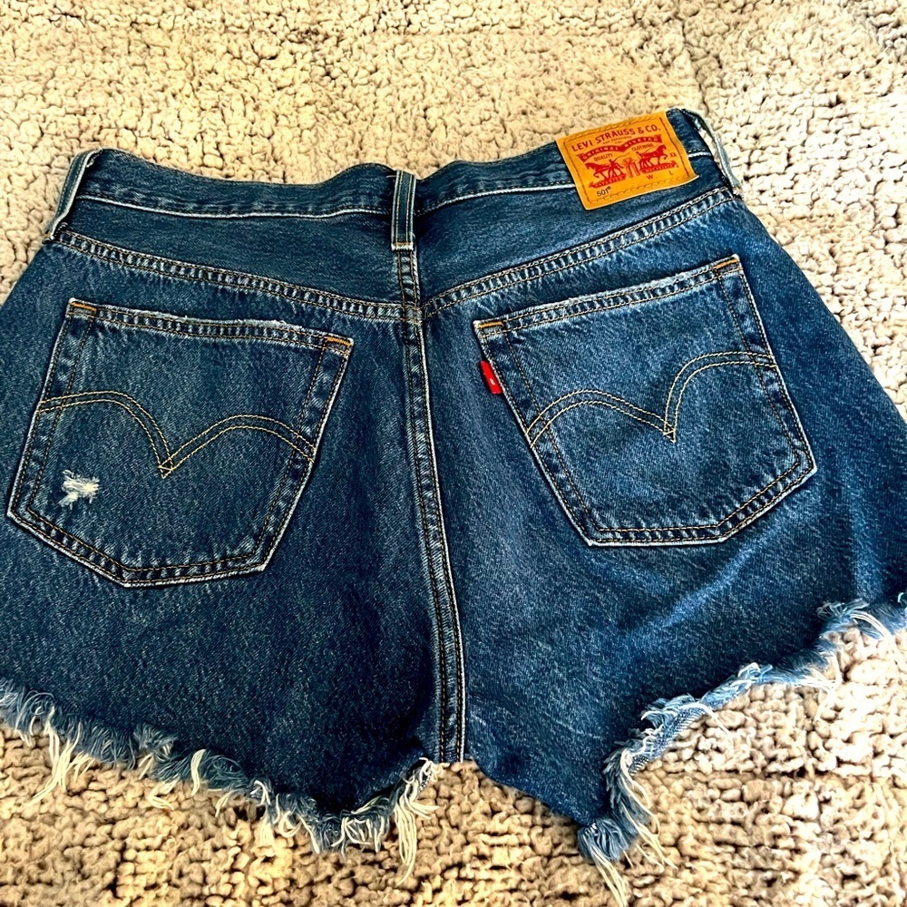 Levi's 501 Women's Blue Denim Shorts size 28